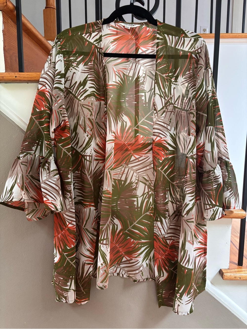 Tantrums Tropical Palm Print Kimono Top
